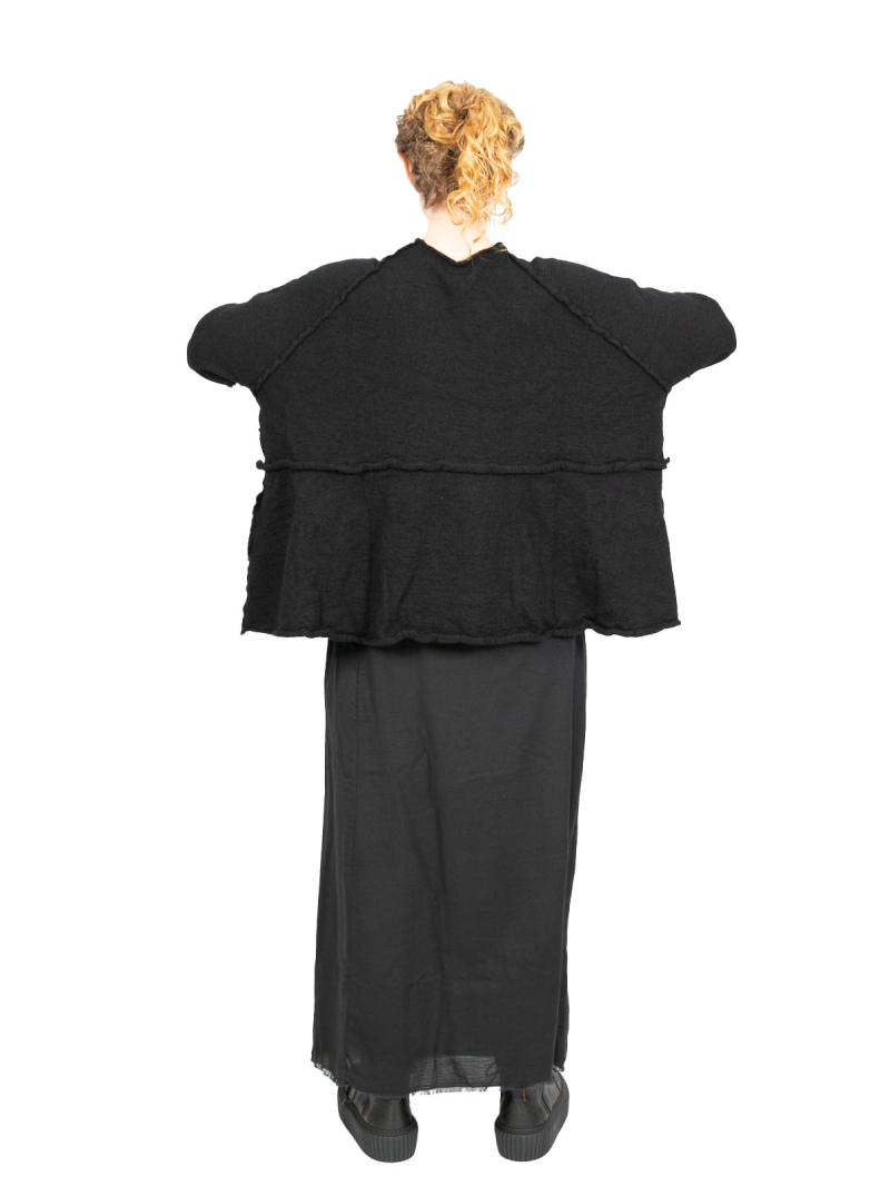 Rundholz Black Label - Пуловер с карманами-портфелями из вареной шерсти oversize черный - 2243890705