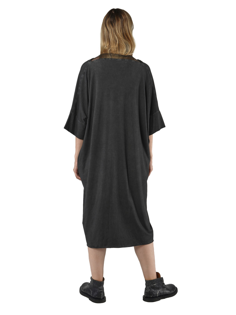 Rundholz - Oversize baumwoll krepp jersey kleid - 1251560905