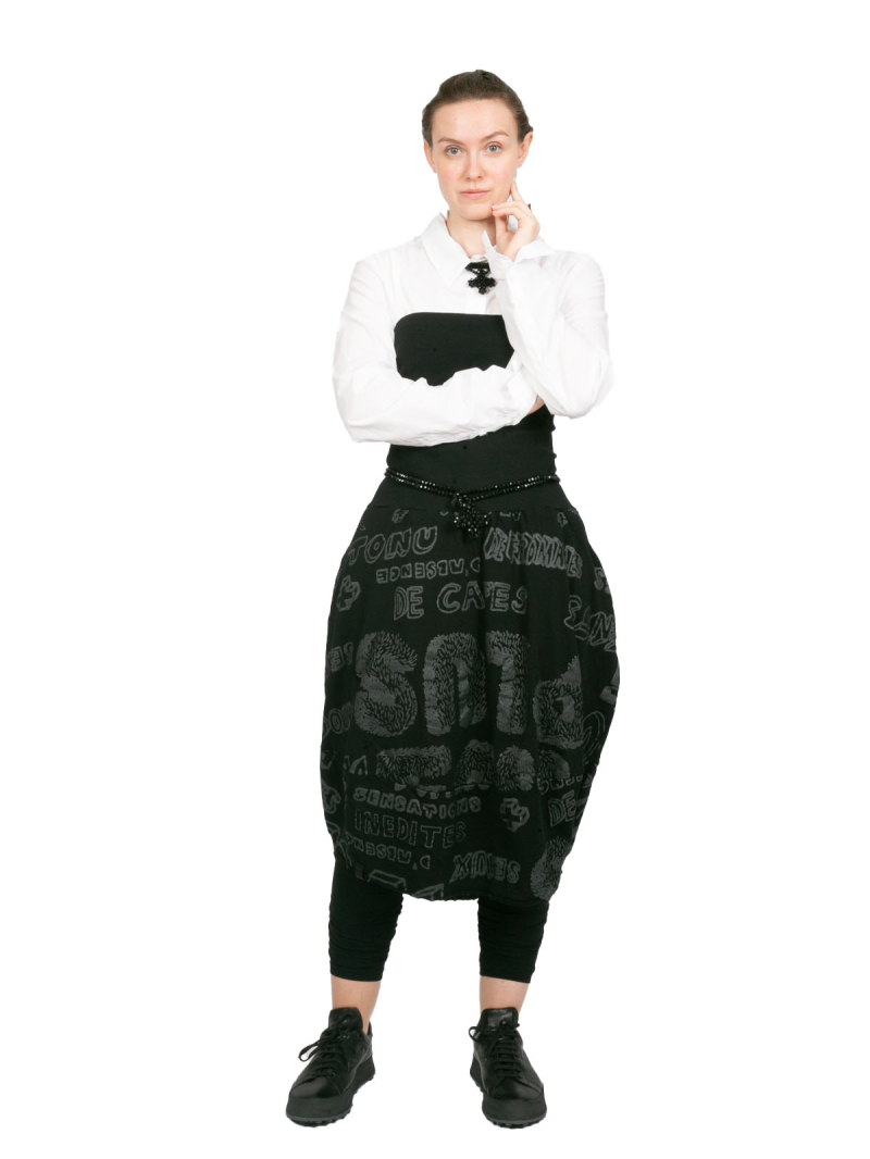 Rundholz Black Label - Balloon skirt with wide waistband in