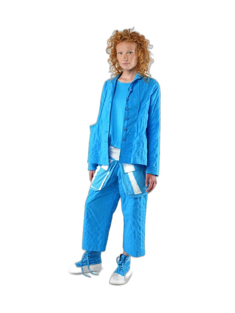 Rundholz Black Label - Cotton twill stretch sash with stripe print - 1253393216