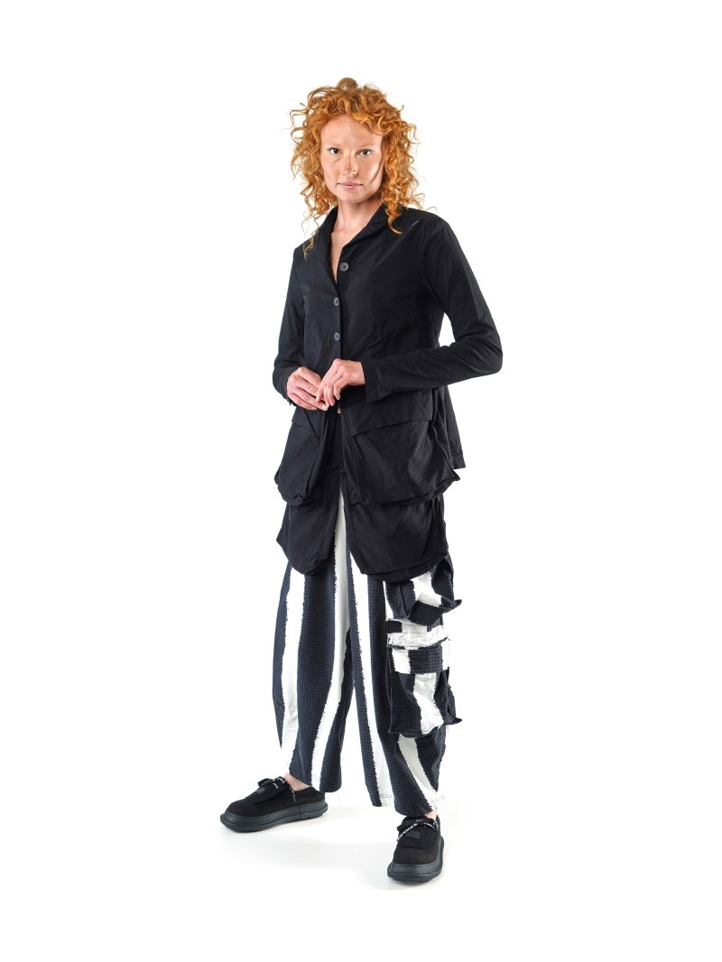 Rundholz Black Label - Ballonförmige baumwolltwill stretch hose mit streifendruck - 1253390108