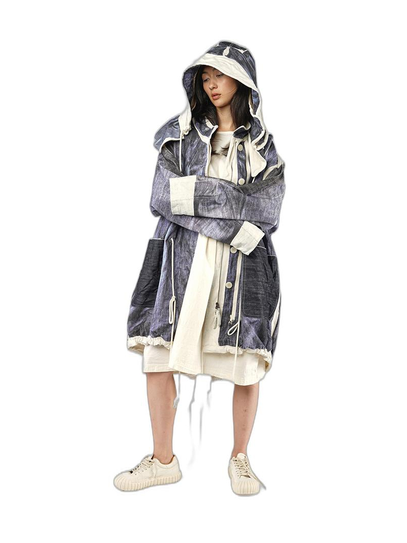 Rundholz DIP - Straight wide raw denim coat - 1252101201