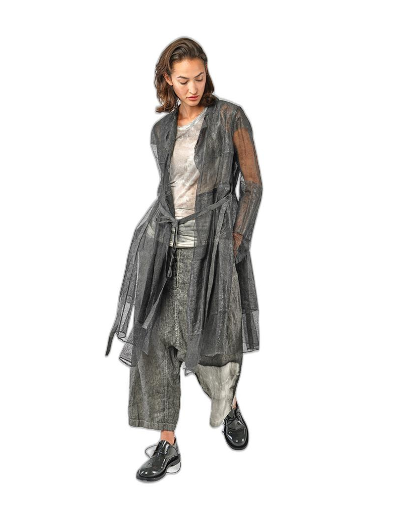 Rundholz - Handbemalte weite leinen hose - 1251670103