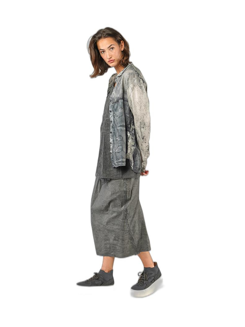 Bois rond - jupe en coton stretch en forme de banane - 1251050315