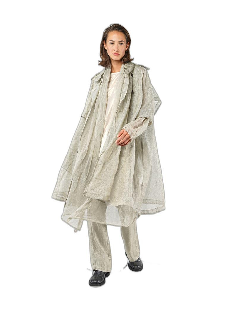 Rundholz - Straight narrow cotton voile top - 1251250805