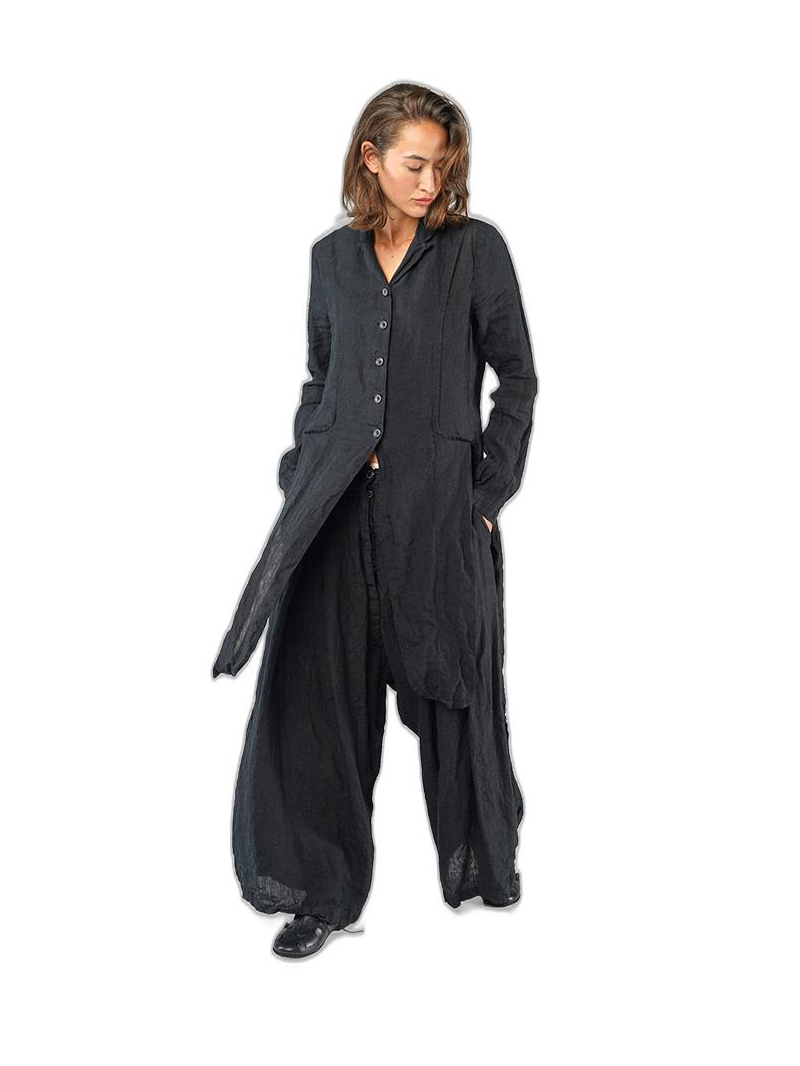 Rundholz - Fitted linen coat - 1251021208