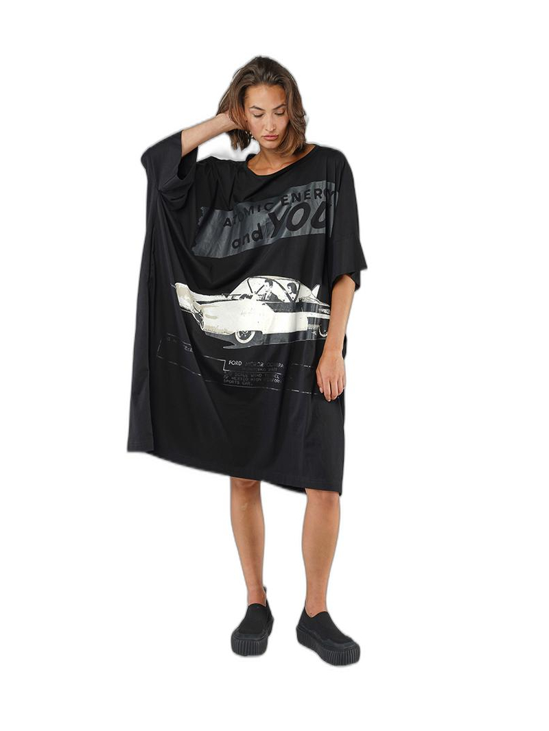 Rundholz - Gerades weites baumwoll jersey kleid - 1251300901