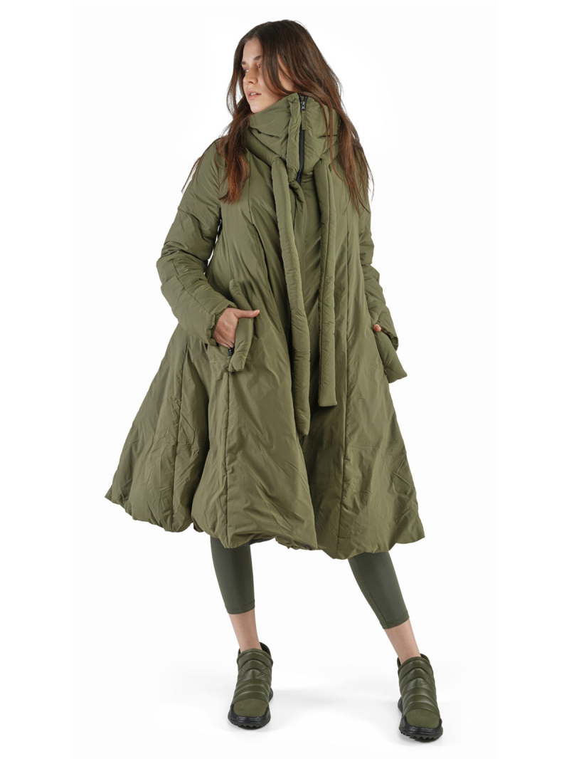 Rundholz Black Label - Fitted down coat with high collar and decorative  accents Jungle
