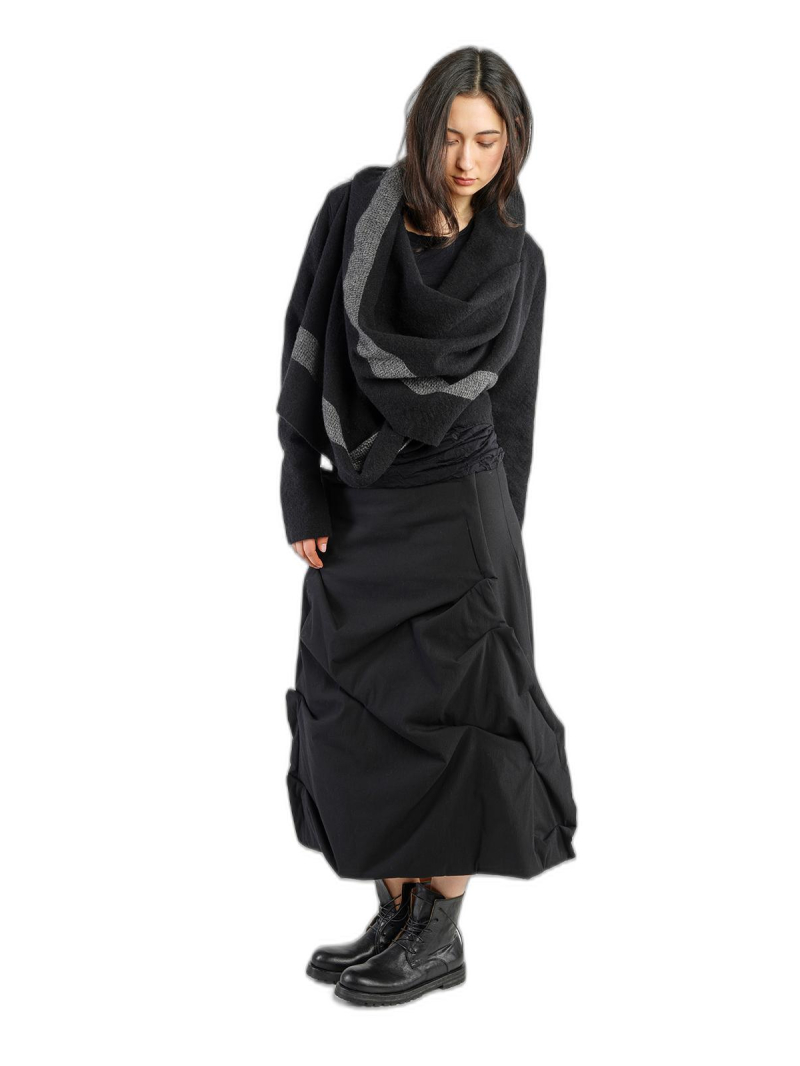 Rundholz - Short wool jacket with wrap-around scarf - 2241201109