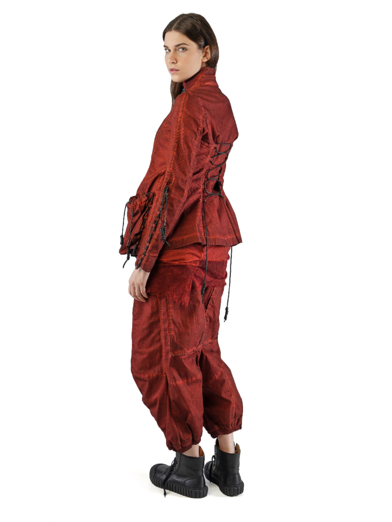 Bois rond DIP - Pantalon en serge bicolore en forme de ballon - 2252600107