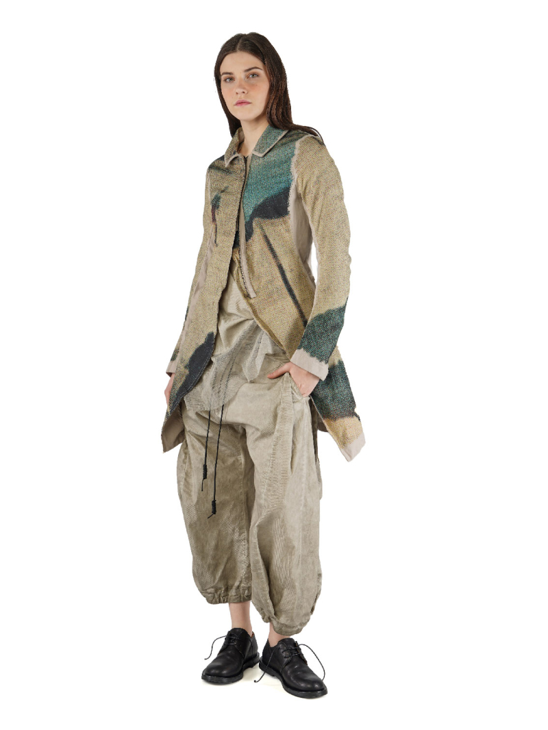 Bois rond DIP - Pantalon en serge bicolore en forme de ballon avec poches oversize - 2252600105