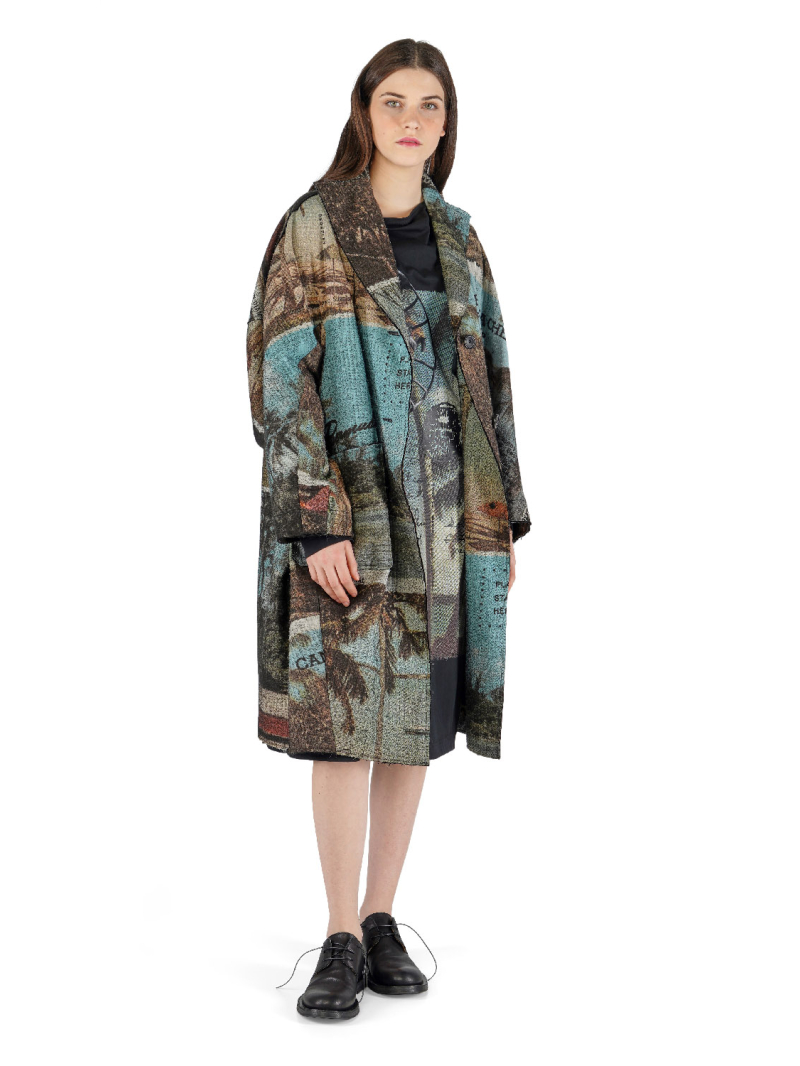 Rundholz DIP - Gerade schmale Baumwoll voile Jacke - 2252171103