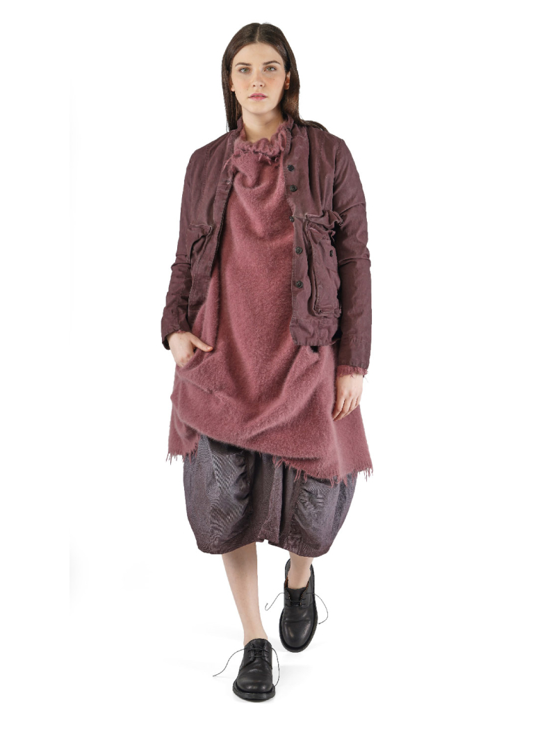 Rundholz DIP - Schmale Bicolor Baumwollstretch Jacke - 2252191103