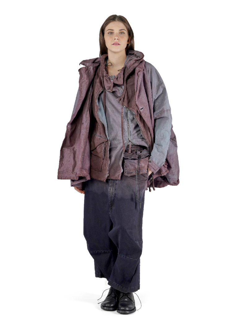 Bois rond DIP - Veste bicolore Thin French Terry avec capuche - 2252271102