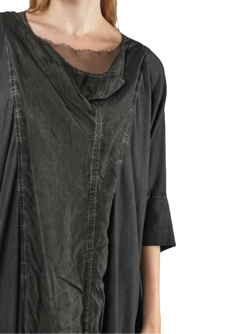 Rundholz - Oversize baumwoll krepp jersey kleid - 1251560905