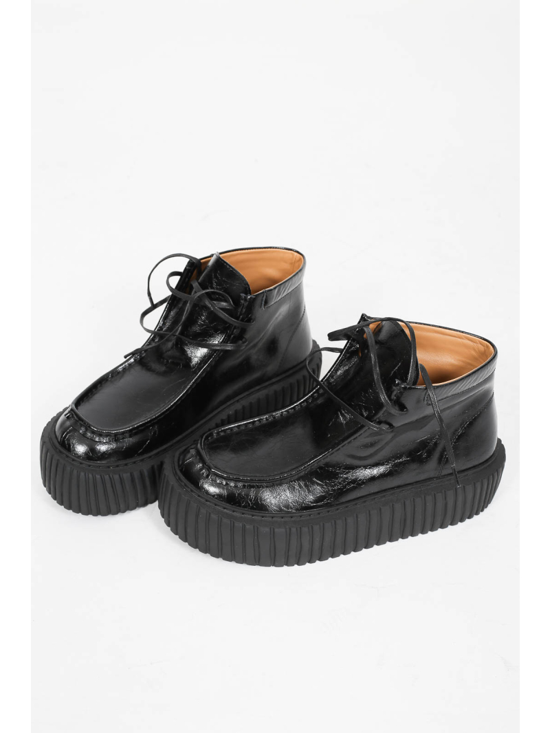 Rundholz - Rundholz Elegante Schnür-Ankle Boots mit Faltenpartie - 2251985251