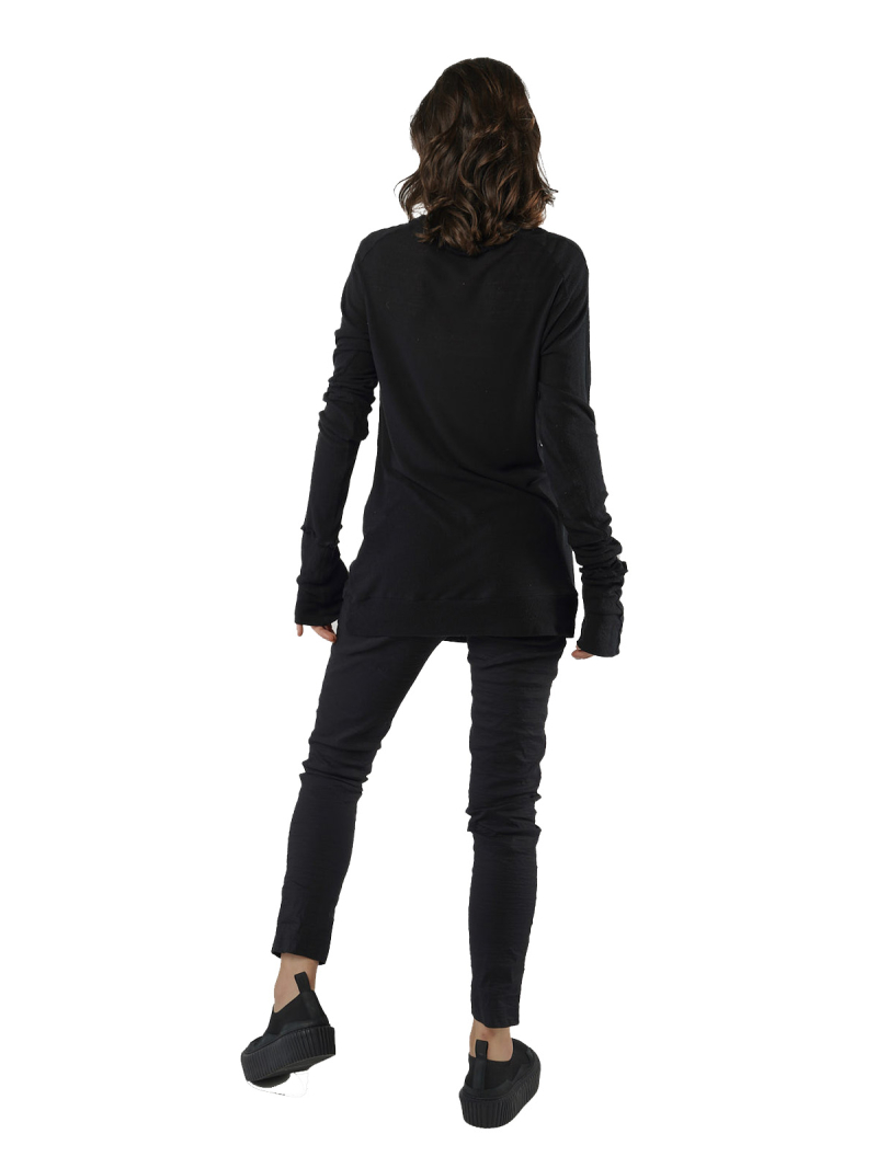 Rundholz - Hüftlanges tussah seiden jersey t-shirt - 1251570502