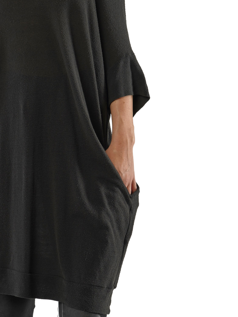 Rundholz - Gerades weites tussah seiden jersey kleid - 1251570907