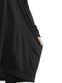 Rundholz Black Label - ShirtKleid mit Applikationen am Saum Cotton Jersey Oversize Black - 2243260903