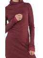 Rundholz - T-shirt col roulé double épaisseur jersey laine look destroyed Black Melange - 2241180503