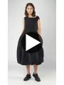 Rundholz - Ballonförmiges baumwoll leinen kleid - 1251040909