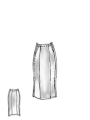 Rundholz - Bananenförmiger baumwoll stretch rock - 1251050315