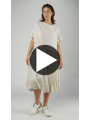 Rundholz - Weites baumwoll stretch mesh kleid - 1251050917
