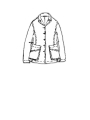 Rundholz - Handbemalte taillierte raw denim jacke - 1251101104