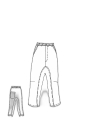 Rundholz - Handbemalte baggy leinen baumwoll stretch hose - 1251110101