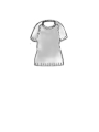 Rundholz - Handbemaltes schmales raw baumwoll jersey t-shirt - 1251120501