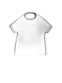 Rundholz - Handbemaltes hüftlanges raw baumwoll jersey kleid - 1251120905