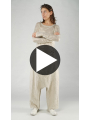 Rundholz - Baggy cotton linen needle fleece pants - 1251170101
