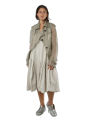 Rundholz - Hüftlange silber gold mesh jacke - 1251181104