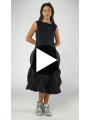 Rundholz - Calf-length linen cotton stretch dress - 1251240902