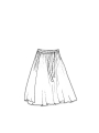 Rundholz - Ausgestellter baumwoll voile wickelrock - 1251250302
