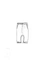 Rundholz - Handbemalte lockere raw french terry hose - 1251270106