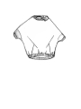 Rundholz - Handbemaltes hüftlanges raw french terry t-shirt - 1251270501