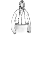 Rundholz - Handbemalte schmale raw french terry jacke mit kapuze - 1251271105