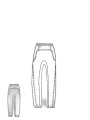 Rundholz - Schmale thin french terry hose mit glanz optik - 1251280104