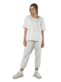 Rundholz - Hüftlanges thin french terry t-shirt mit glanz optik - 1251280505