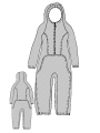 Rundholz - Gerader weiter thin french terry overall - 1251281318