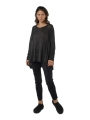 Rundholz - A-förmiger leinen delavé strick pullover - 1251420701