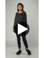 Rundholz - A-förmiger leinen delavé strick pullover - 1251420701