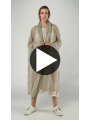 Rundholz - Halbtransparenter kastenförmiger baumwoll modal strickmantel - 1251457203