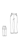 Rundholz - Boot cut baumwoll stretch hose - 1251630109
