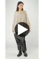 Bois rond - pull-over en soie tussah en forme de boîte - 1251650705