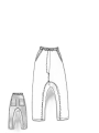 Rundholz - Handbemalte weite leinen hose - 1251670103