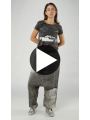 Rundholz - Handbemalte weite leinen hose - 1251670103