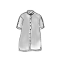 Rundholz - Handbemalte gerade weite leinen bluse - 1251670402