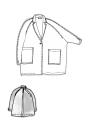 Rundholz - Handbemalter oversize leinen mantel - 1251671210